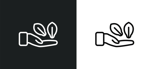 eco friendly icon isolated in white and black colors. eco friendly outline vector icon from smart home collection for web, mobile apps and ui.