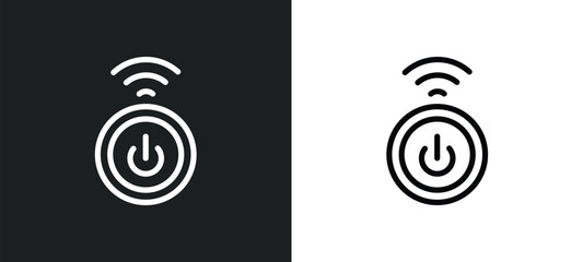 smart switch icon isolated in white and black colors. smart switch outline vector icon from smart home collection for web, mobile apps and ui.