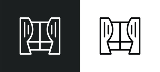 windows icon isolated in white and black colors. windows outline vector icon from smart home collection for web, mobile apps and ui.