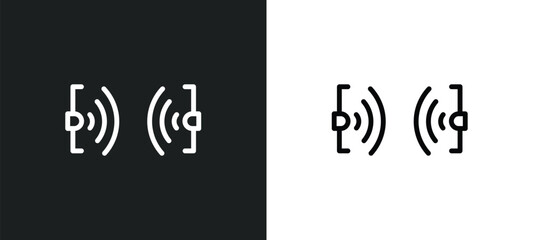 sensor icon isolated in white and black colors. sensor outline vector icon from smart house collection for web, mobile apps and ui.