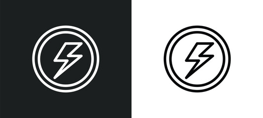 power icon isolated in white and black colors. power outline vector icon from smart house collection for web, mobile apps and ui.