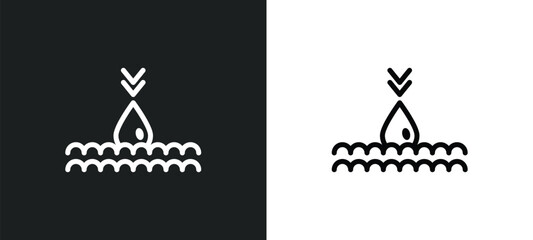Fototapeta na wymiar deep icon isolated in white and black colors. deep outline vector icon from smart house collection for web, mobile apps and ui.