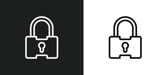 locking icon isolated in white and black colors. locking outline vector icon from smart house collection for web, mobile apps and ui.