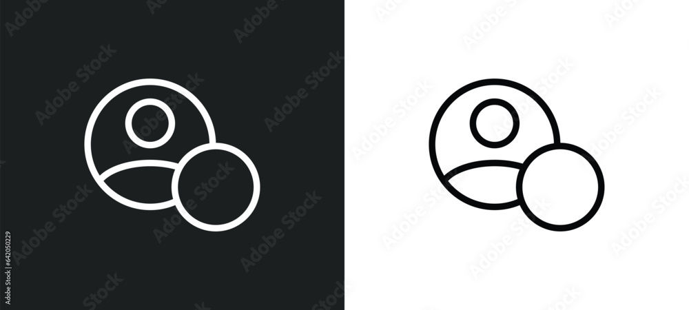 Poster user warning icon isolated in white and black colors. user warning outline vector icon from social c