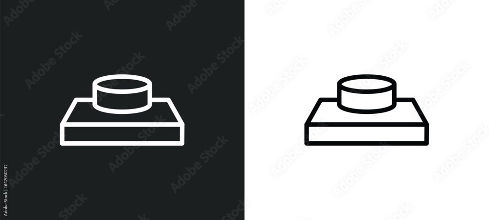 Poster buttons icon isolated in white and black colors. buttons outline vector icon from social collection 