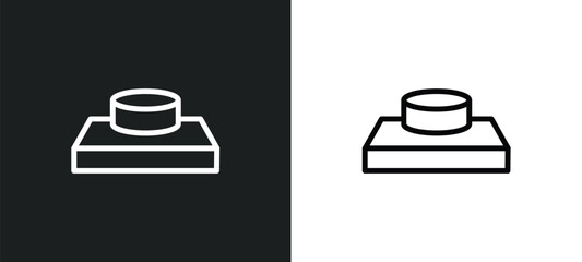 buttons icon isolated in white and black colors. buttons outline vector icon from social collection for web, mobile apps and ui.