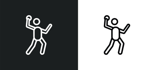 dodgeball icon isolated in white and black colors. dodgeball outline vector icon from sport collection for web, mobile apps and ui.