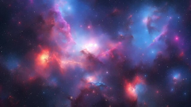 Space video background. A journey through the universe.
