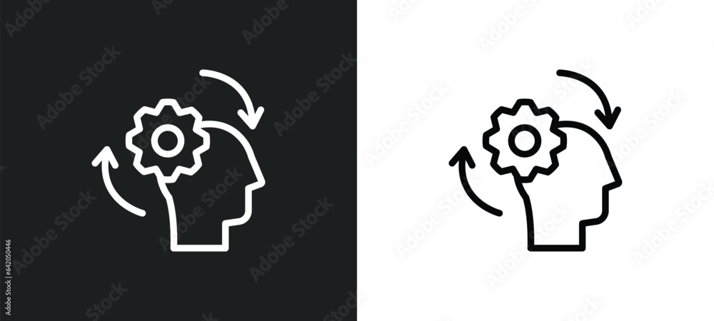 Poster adaptation icon isolated in white and black colors. adaptation outline vector icon from startup coll