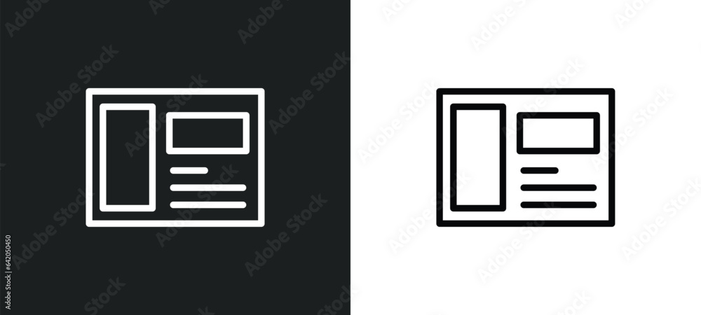 Poster sway icon isolated in white and black colors. sway outline vector icon from startup collection for w