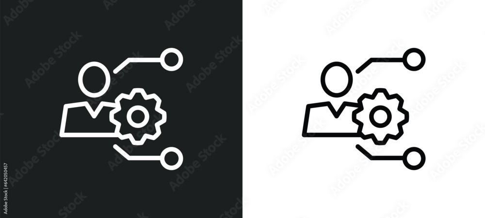Poster experience icon isolated in white and black colors. experience outline vector icon from startup coll
