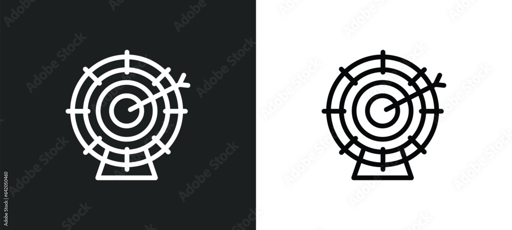 Poster purpose icon isolated in white and black colors. purpose outline vector icon from startup collection