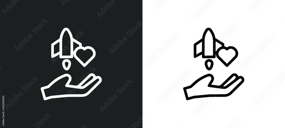 Poster reaction icon isolated in white and black colors. reaction outline vector icon from startup collecti