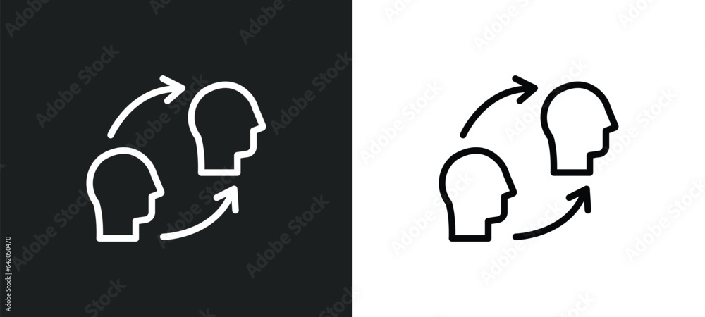 Poster attitude icon isolated in white and black colors. attitude outline vector icon from startup collecti