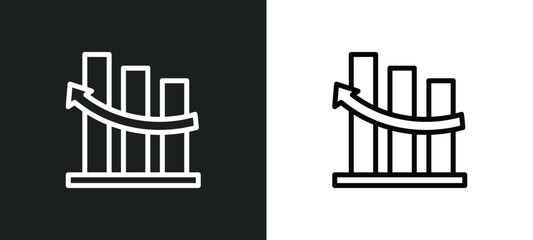 increase icon isolated in white and black colors. increase outline vector icon from startup strategy and collection for web, mobile apps and ui.