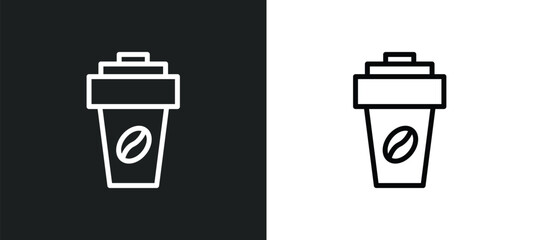 coffee break icon isolated in white and black colors. coffee break outline vector icon from startup collection for web, mobile apps and ui.