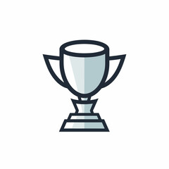 Pharmaceutical management filled monochrome logo. Quality control. Trophy symbol. Design element. Created with artificial intelligence. Ai art for corporate branding, pharma company, learning center