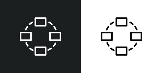procedure icon isolated in white and black colors. procedure outline vector icon from startup collection for web, mobile apps and ui.
