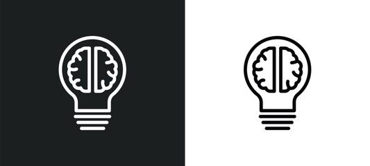 creative? icon isolated in white and black colors. creative? outline vector icon from strategy collection for web, mobile apps and ui.