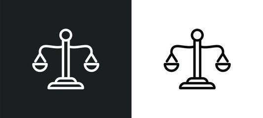 balance? icon isolated in white and black colors. balance? outline vector icon from strategy collection for web, mobile apps and ui.