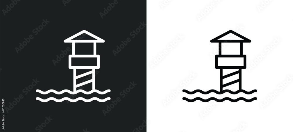Poster lifeguard icon isolated in white and black colors. lifeguard outline vector icon from summer collect