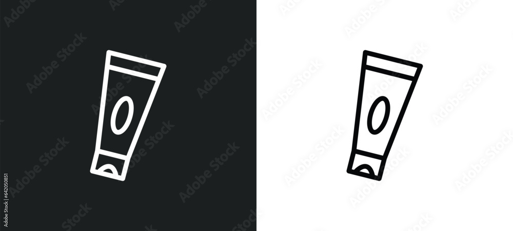 Poster sun cream icon isolated in white and black colors. sun cream outline vector icon from summer collect