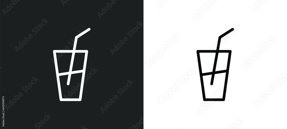 Aufkleber lime juice icon isolated in white and black colors. lime juice outline vector icon from summer colle