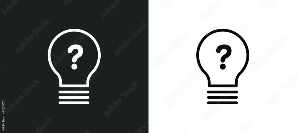 Poster light bulb idea icon isolated in white and black colors. light bulb idea outline vector icon from te