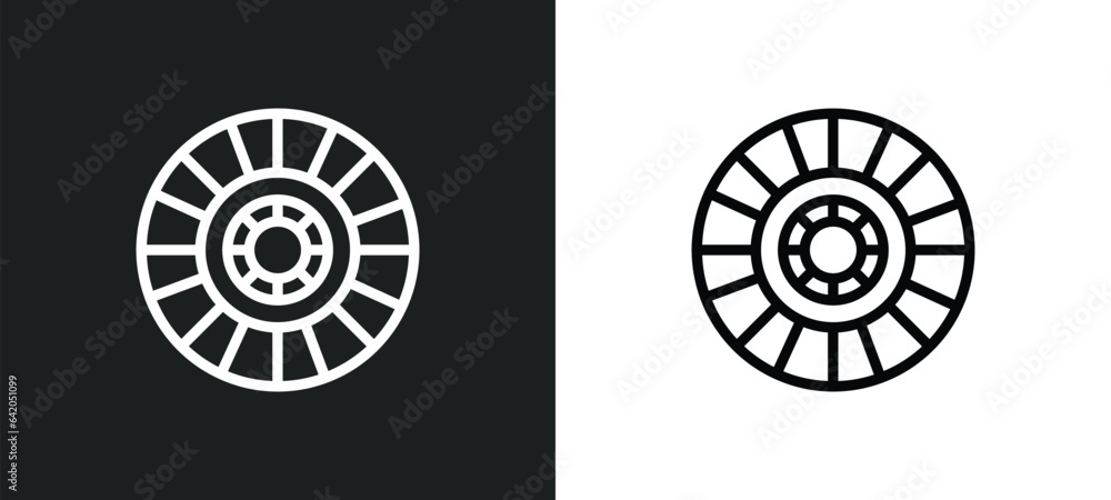 Aufkleber colory theory icon isolated in white and black colors. colory theory outline vector icon from techno