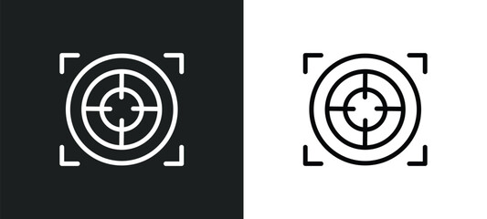 center focus icon isolated in white and black colors. center focus outline vector icon from technology collection for web, mobile apps and ui.