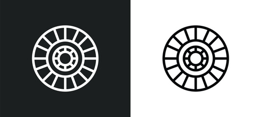 colory theory icon isolated in white and black colors. colory theory outline vector icon from technology collection for web, mobile apps and ui.