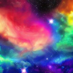 Galaxy rainbow artwork