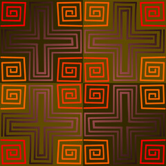Seamless, abstract, bright, autumn pattern.