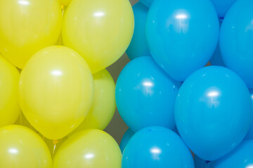 blue-yellow balloons, the flag of Ukraine