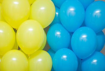blue-yellow balloons, the flag of Ukraine