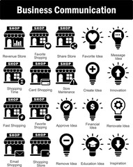 A set of 20 business icons as update cart, home shopping, gift cart