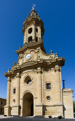 Fototapeta na wymiar Church of San Miguel, Cuzcurrita de Rio Tiron, La Rioja, Spain