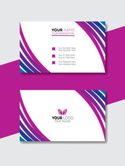 Modern Colorful Professional Business Card. Creative and Clean Business Card Template.	