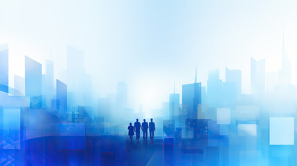 Bright Blue Business Background.