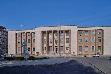Court of Latina, a building from the '30s in a fascist architectural style, Italy
