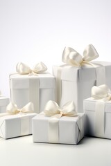 White paper gift box on isolated background, AI Generated