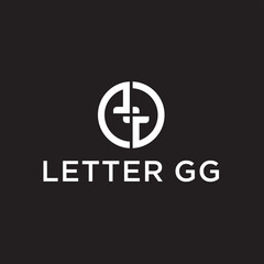 GG letter logo design vector image