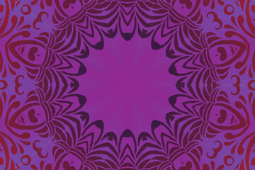 Beautiful colourful caleidoscope gradient flower art batik ethnic dayak borneo pattern background 