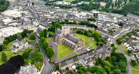 Aerial photo of St Patrick's Cathedral Church of Ireland Armagh City Co Armagh Northern Ireland