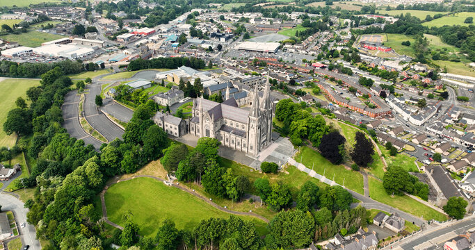 Aerial photo of St Patricks Roman Catholic Cathedral Armagh City Co Armagh Northern Ireland