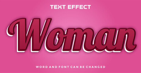 Woman editable text effect