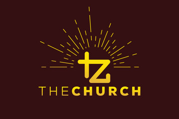 Trendy and Professional letter Z church sign Christian and peaceful vector logo design