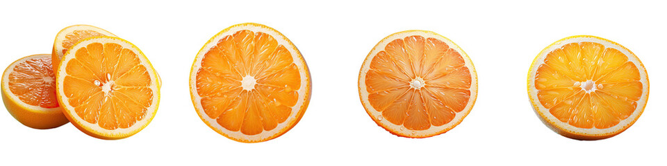 Orange slice on a transparent background