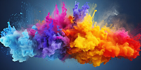 color powder cloud abstract background.
