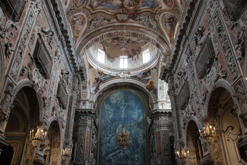 baroque church (ste catherine) in palermo in sicily in italy